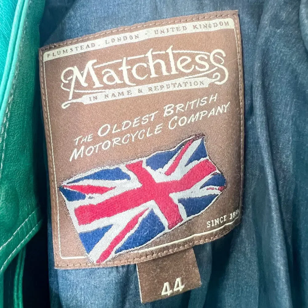 COPY - Matchless Biker Leather Jacket in British Green Size XS (44) - Picture 2 of 11